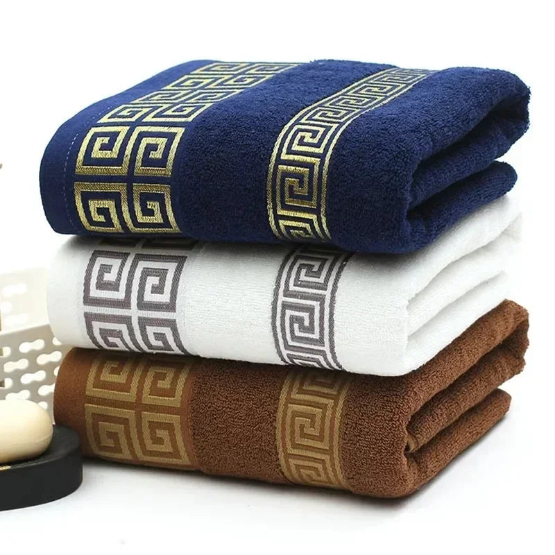 35x75cm 100% Cotton High Quality Luxury Soft Embroidered Adult Beach Bathroom Towels Strongly Water Absorbent