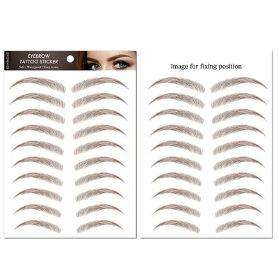 Temporary Tattoos Women Men Water Transfers Decals Simulation Eye Brow Eyebrow Stickers 6D Eyebrow Tattoos Stickers