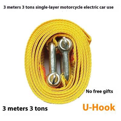 Car Trailer Rope Rescue Rope Eagle Hook Nylon Traction Rope Strong Thickened Durable 3m 4m 5m Double Trailer With Suv Motorcycle