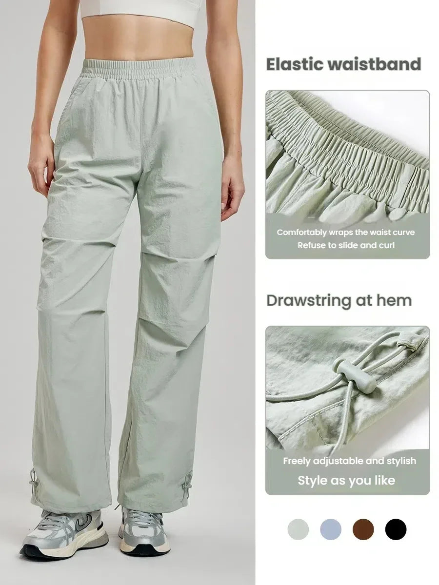 New Women's Cargo Pants Outdoor Hiking Trekking Straight Leg Tactical Softshell Windproof Waterproof Multi-Pocket Sports Pants