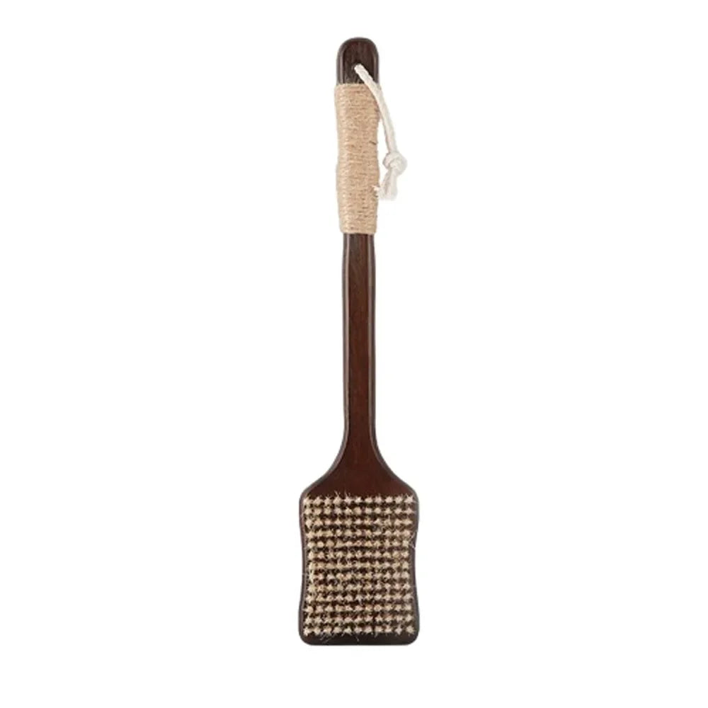 Skin Care Wood Long Handle Brush Ergonomic Self Care Bath Exfoliating Brush Soft Bristles Massage Brush Skin Cleanser
