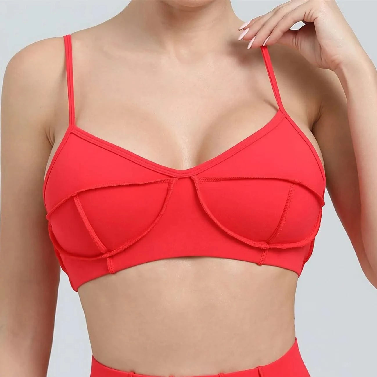 Women Nude Straps Yoga Sets Activewear