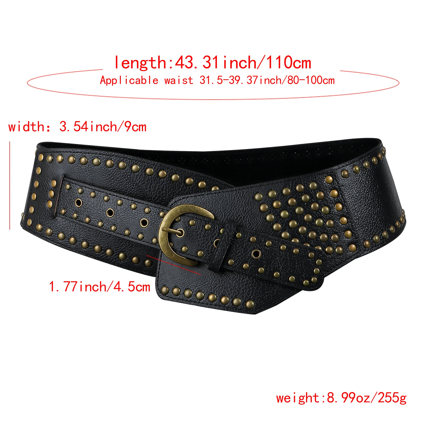 New vintage haute couture fashion with a dress with a hipster studded punk waist seal