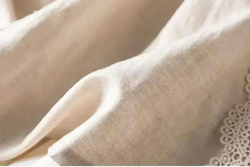 Vintage chic embroidery linen cotton long skirts women summer elastic high waist pleated maxi skirt female elegant
