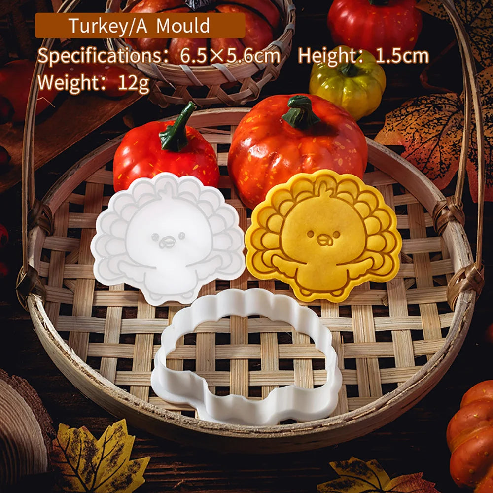 Thanksgiving Theme Cookie Molds Fondant Cutter Pastry Decoration Mold Kitchen DIY Baking Supplies