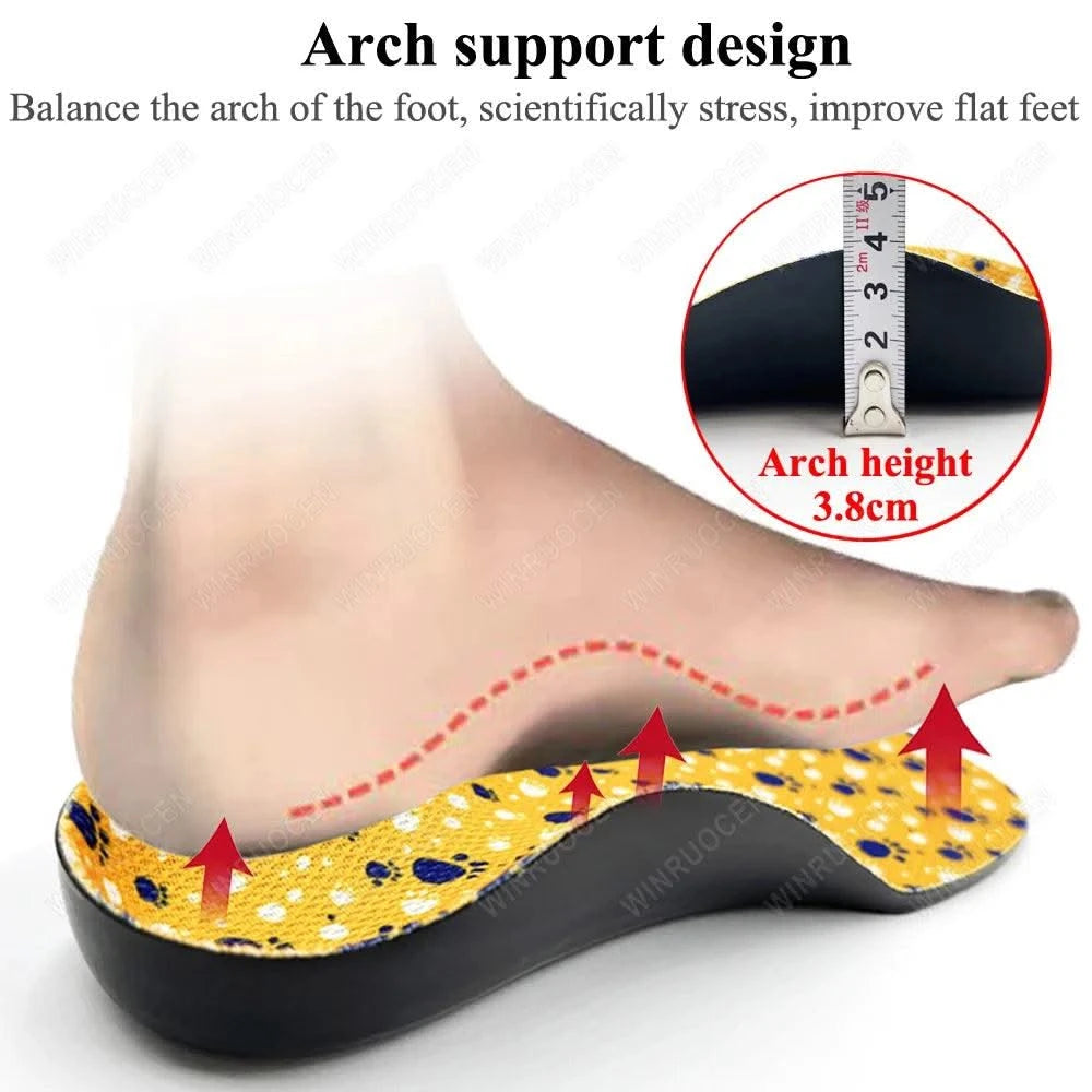 Kids Insole Arch Support | Flat Feet Sneaker for Children |Orthopaedic Insoles For Girl/boy Shoes | For Sports | Feet Care Inserts Pad