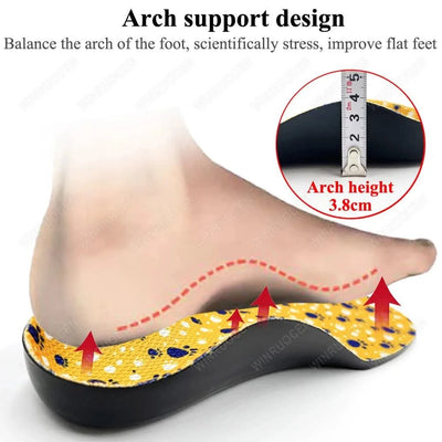 Kids Insole Arch Support | Flat Feet Sneaker for Children |Orthopaedic Insoles For Girl/boy Shoes | For Sports | Feet Care Inserts Pad