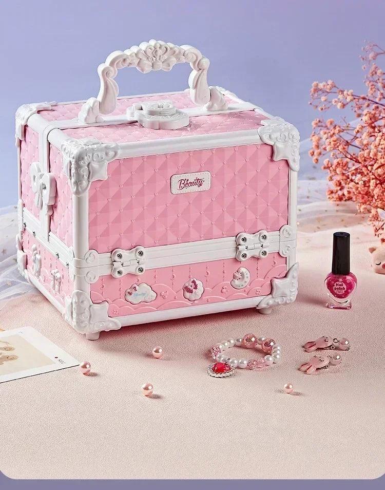 Kids makeup kit little girls 49 pcs washable real girl princess