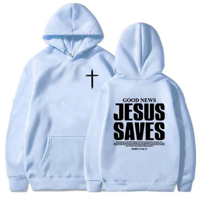 Jesus Saves John 3:16:17 Hoodies Christian Bible Verse Sweatshirts Men Women