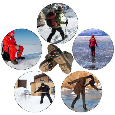 5-Stud Climbing Crampons Anti Slip Mountaineering Cleats Unisex Snow Claw Shoe Covers Walking Hiking Accessories