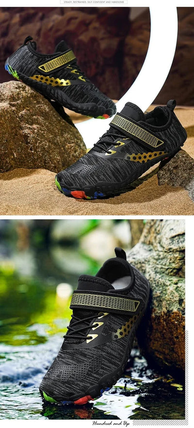 Children Quick-Drying Barefoot Shoes| Wide-Toed Lightweight Upstream Wading Shoes 24-38 | Boys Girls | Beach Diving, Boating |