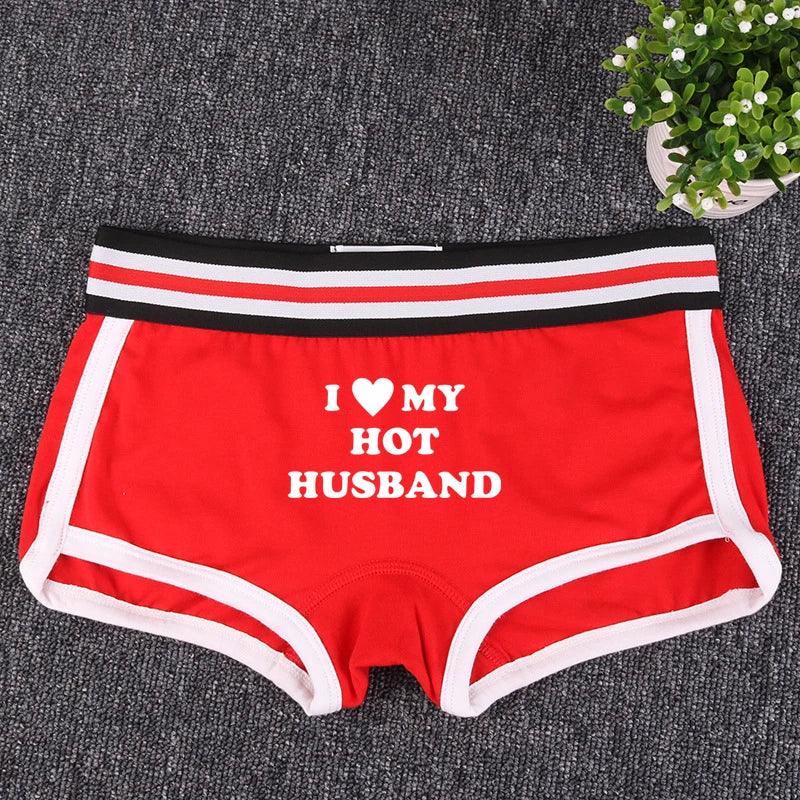 Sexy Couples Lovers Cotton Underwear I LOVE MY GIRL Men Boxer Shorts Homme Lingerie Women's Panties Cotton Underwears Boxers