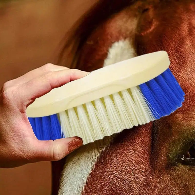 Horse Hair Brush Horse Grooming Brush Scrubber Ergonomic Pet Cleaning Tool With Hard Bristles For Bovine Livestock