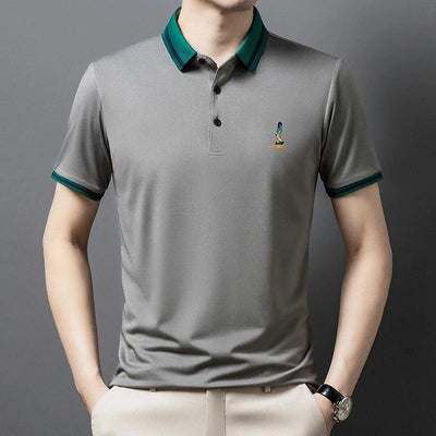 Designer Brand Men's Polo Shirt Lapel Cartoon Person Embroidery Short-sleeve Seamless T-shirt Summer Business Golf Menswear Top
