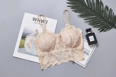 Women's Lace Bra Wireless Push
