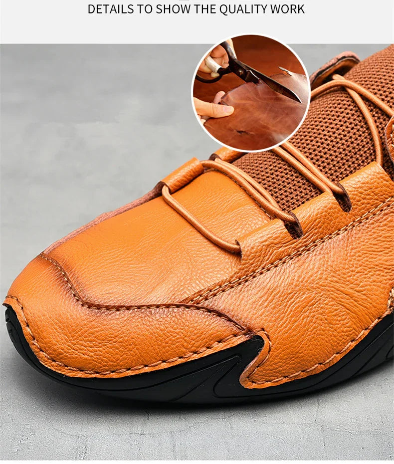 Men Shoes Casual Leather Handmade Men Sneakers Breathable Driving Shoes Designer Men's Loafers Fashion Moccasins Zapatos Hombre