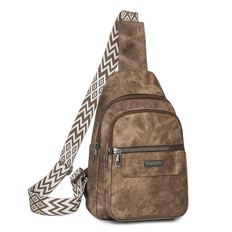 Women Men PU Leather Shoulder Bag Fashion Sling Crossbody Bag