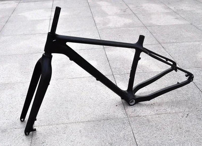 Carbon Fiber Snow Bike Beach Bike Mud Bike All Terrain Frame with 18 Inch Front Fork