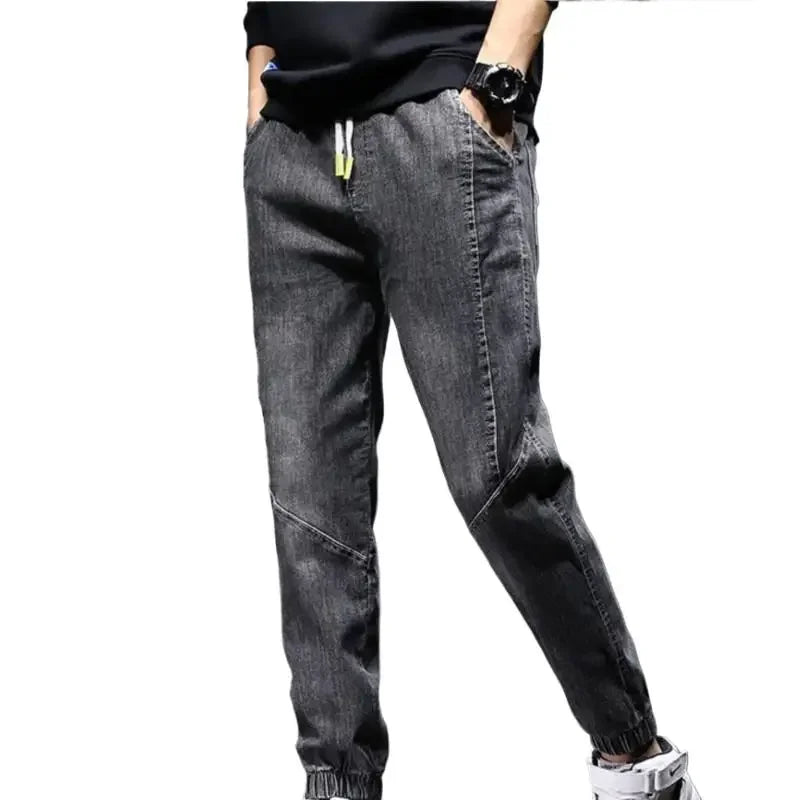 2024 Men Jeans mens fashion clothing Black Blue Cargo Jeans Men Streetwear Denim Jogger Pants Men Baggy Harem Jean Trousers