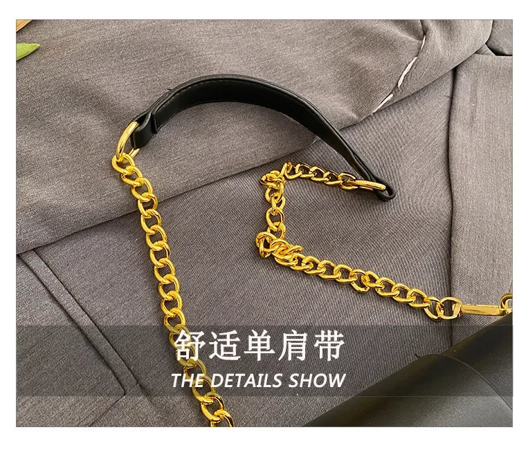 Designer Handbags For Women Leather Metal Buckle Flap Square Shoulder Bags Fashion 2024 Ladies Messenger Bags Females Casual