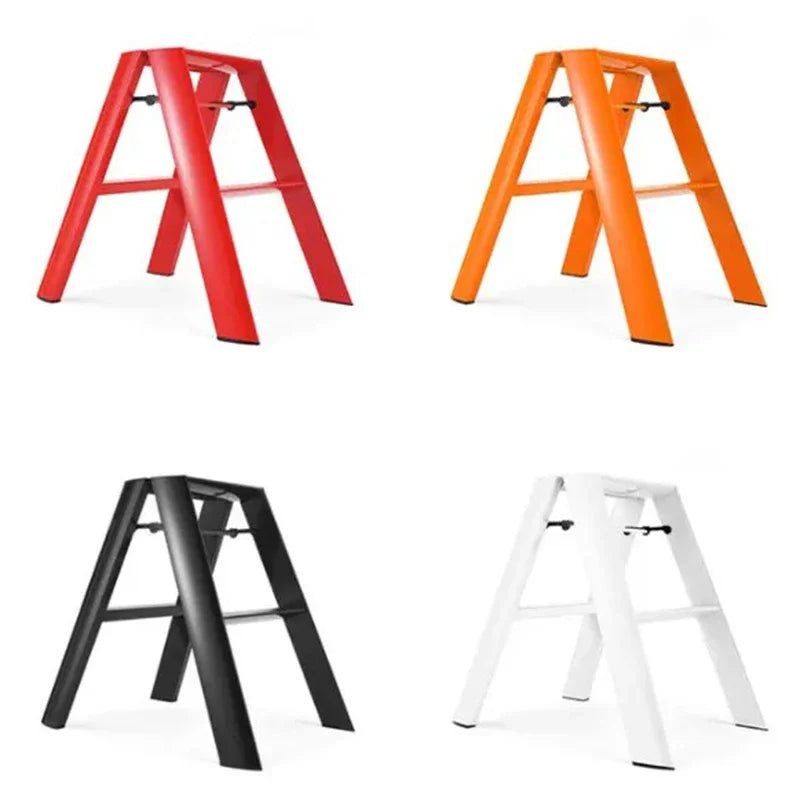 Folding Aluminium Ladders Scaffolding Stool Foldable House Ladder Portable 3 Step Stairs Climbing Multifunction Home Furniture