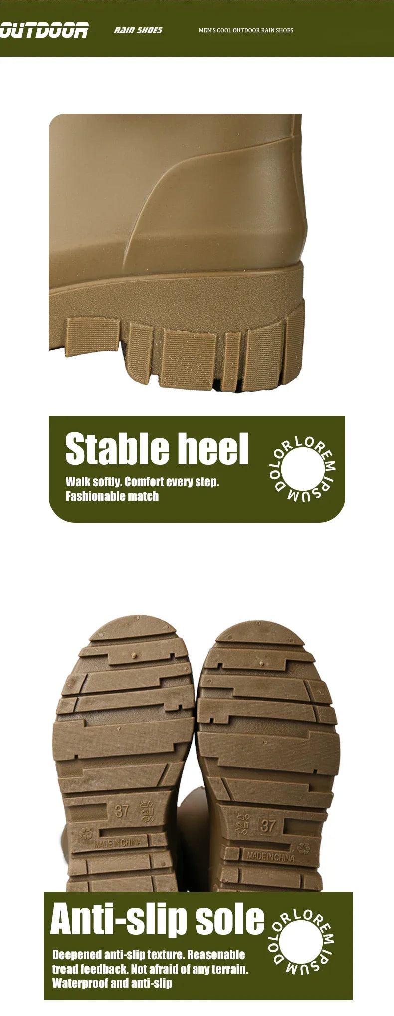 Women Waterproof Boots New Style Elastic Mouth Ankle Boots Mid Top Rain Shoes Non Slip Outdoor Indoor Chelsea Water Boot Woman