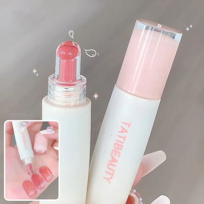 TATIBEAUTY Lip Jelly Essence Hydrating Lipstick Lip Gloss Lip Gloss Mirror Lip Gloss Lipstick Tender Pink Student Makeup