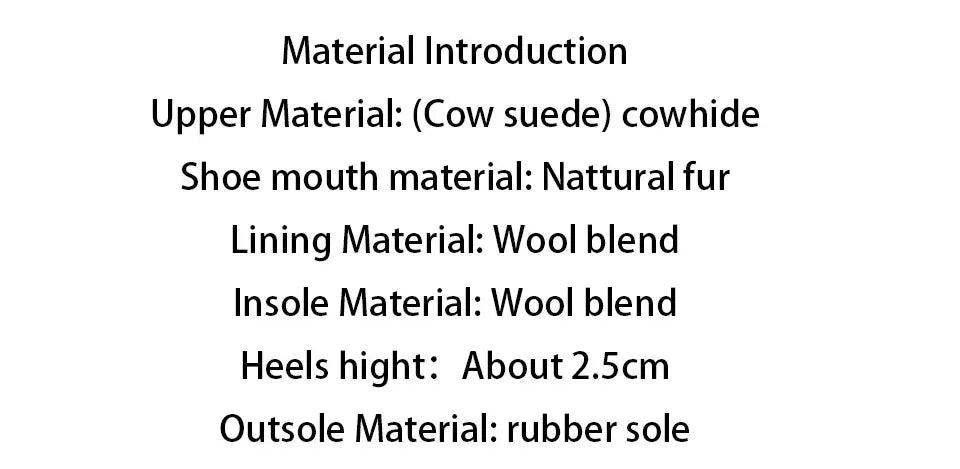 Fur ankle boots women’s cow suede loafers high quality 2025 winter flat shoes integrated warm snow