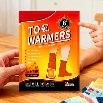 20 Pair Toe Warmers Easily Apply with Adhesive Foot Warmers Disposable Feet Warmers Heat Pads for Outdoor Hiking Skiing Sports
