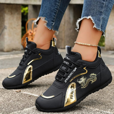 Women Designer Sneakers 2025 Summer Leather Waterproof Casual Sports Shoes Women Lightweight Breathable Anti-Slip Platform Shoes