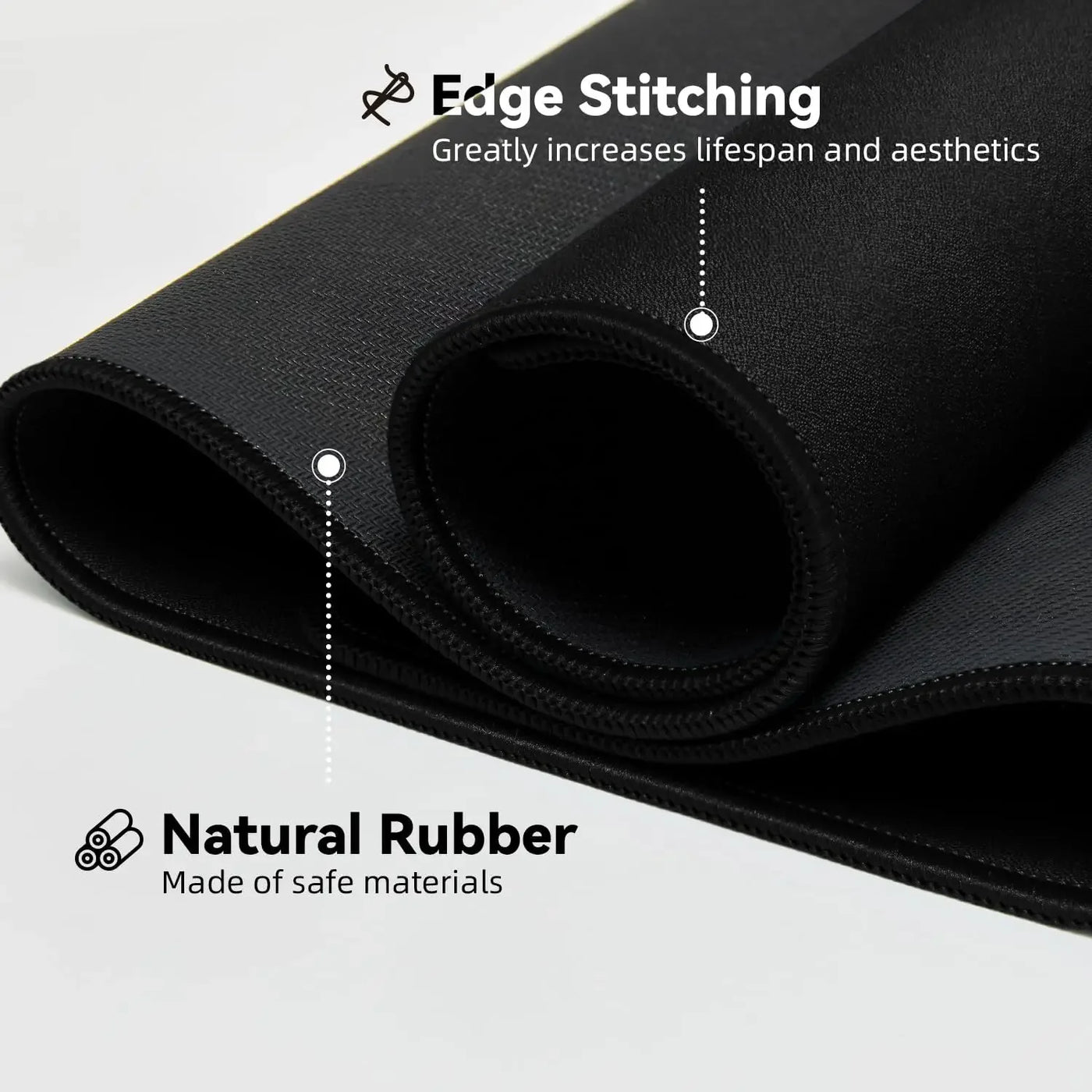 Non-Slip Mouse Mat Black Gaming Esports Mouse Pad Desktop And Laptop Computer Simple Rubber Mouse Pads Base Office Accessorie