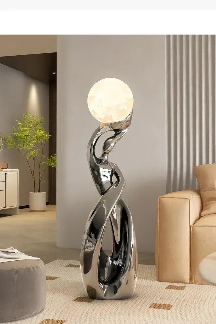 Home decor statue abstract art ornaments nordic living room large floor luminous sculpture housewarming gift interior