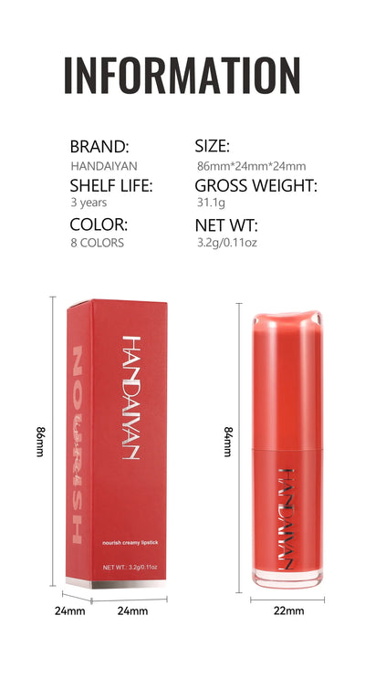 Velvet Matte Lipstick 8 Colors Long Lasting Waterproof Moisturizing Non Stick Lip Makeup For Daily Natural Look