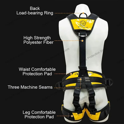 High Altitude Work Safety Harness Full Body 5-Point Safety Belt Outdoor Climbing Mountaineering Construction Rescue Equipment
