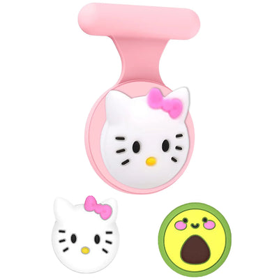 Pink Hello Kitty AirTag holder lanyard with bow for kids