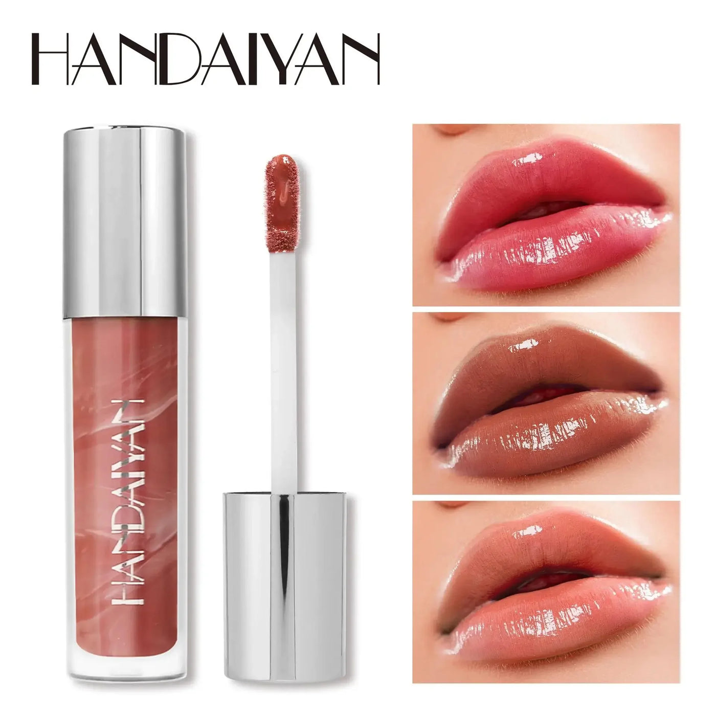 Long Lasting Lip Gloss Vitamin E Infused Plumping Glaze Hydrating Nude Color Liquid Balm Glossy Makeup Shine
