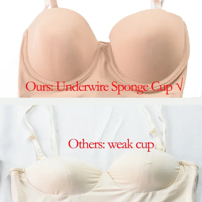 Shapewear Women Sexy Dress Control Slips Dress With Bra Push Up Slimming Sheath Underwear Body Shaper Waist Trainer Corset