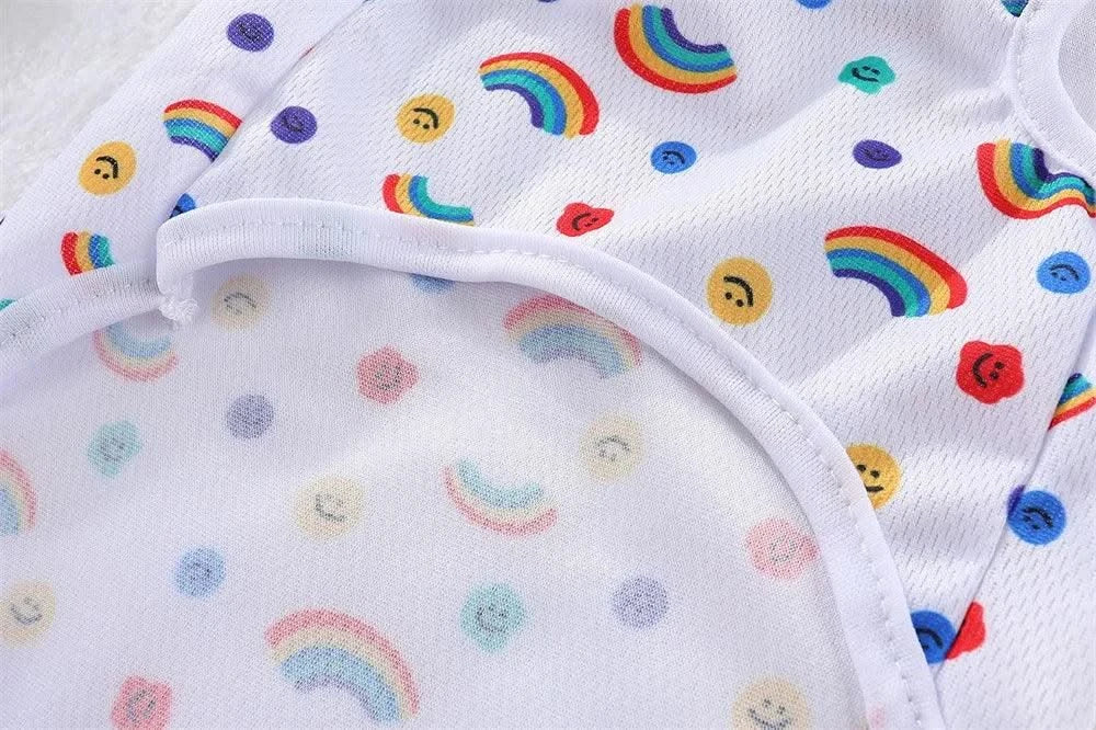 Summer Pet Dog Cooling Vest Cartoon Soft Clothing Summer Casual Shirts Small Medium Large Dogs Puppy French Bulldog Clothes