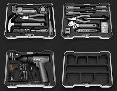 Professional Household Power Tool Set Multifunctional Electric Drill Screwdriver Hand Tools Set Portable Storage Tool Boxes