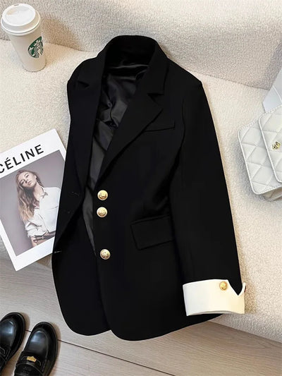 autumn long sleeve blazers outwears women 2025 fashion casual office lady jackets coats elegant