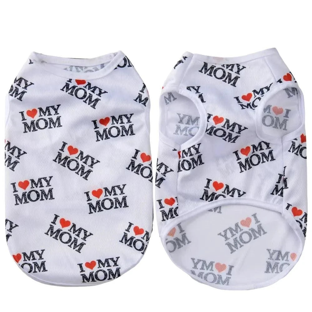 Summer Dog Clothes Small Large Dogs Cats Breathable Pet Mesh Clothing Puppy Vest Lightweight T-shirt Comfortable Pets Costume