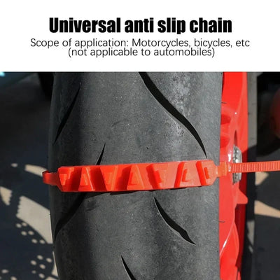 20/1Pcs Motorcycle Snow Chains Reusable Motorbike Tire Anti Slip Tie Winter Emergency Safety Belt Tyre Chain Moto Accessories