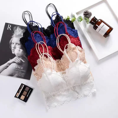 Women's Lace Bra Wireless Push