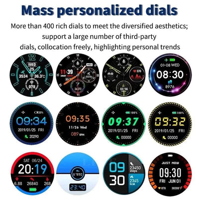 LIGE GPS Sport Track Recording Men Steel Band Smart Watch Body Temperature Activity Sport Fitness SmartWatches  Men Waterproof