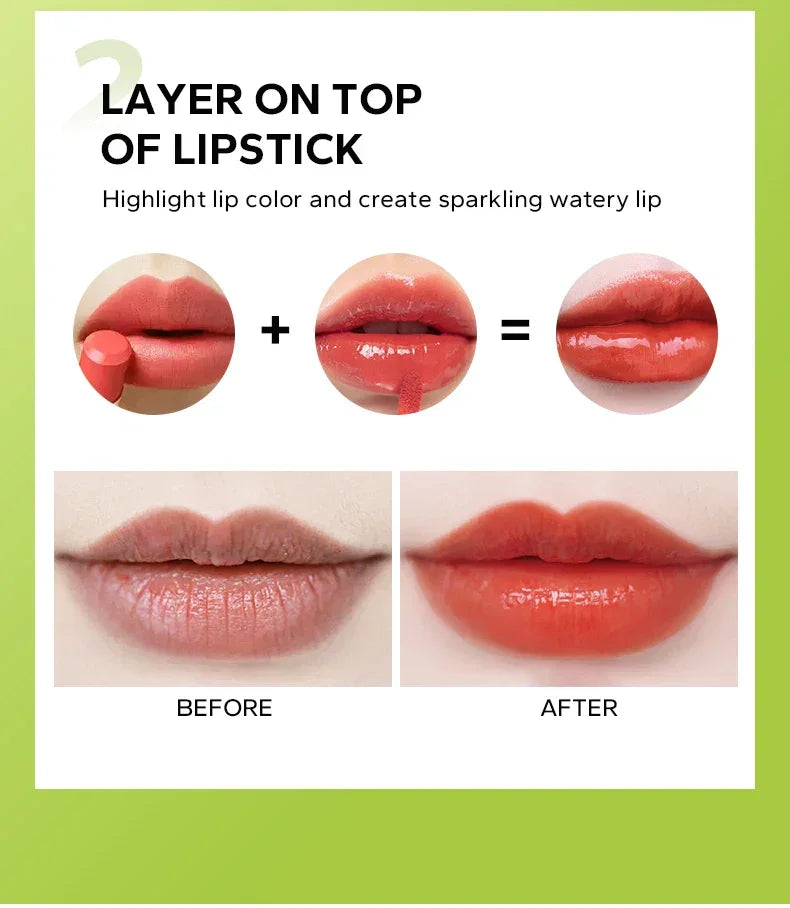 Beauty Glazed Rare Bright Lustrous Lip Essence Moisturizing Shine Shimmer Plumping Lip Tint  Care Oil Gloss for Lip Enhancement