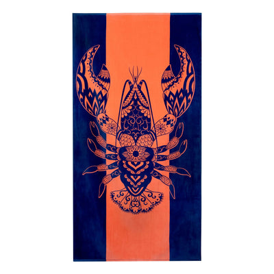 Beach Towels Tropical Animals Blue Unique Design Multiple Sizes Cotton Bath Towels Suitable for Kids and Adults