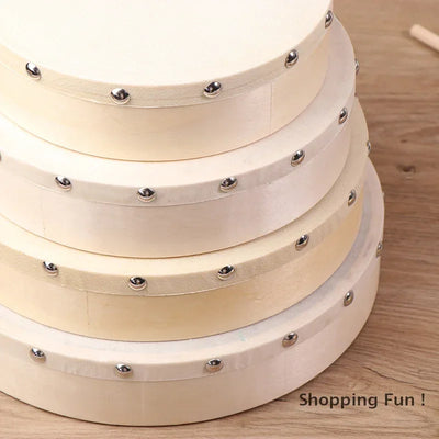 Frame Drums 4/6/7/8/9/10 Inch Hand Drum Wood Drum With Drum Stick Set Musical Game Kids Educational Toy Percussion Instrument-B2
