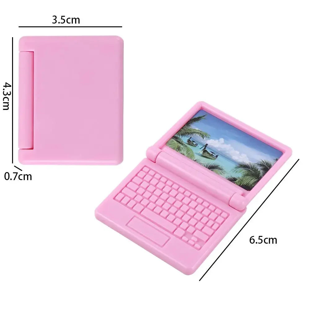 Dollhouse Decor DIY Accessories Doll House Dollhouse Miniature Dollhouse Furniture Simulation Laptop Dollhouse Computer