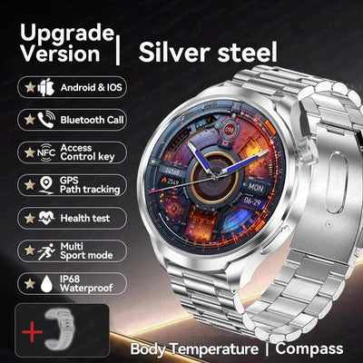 2025 New For HUAWEI High-end Sports Smart Bracelet Men GPS NFC 1.85 AMOLED Screen Compass Waterproof Bluetooth Call Smartwatches