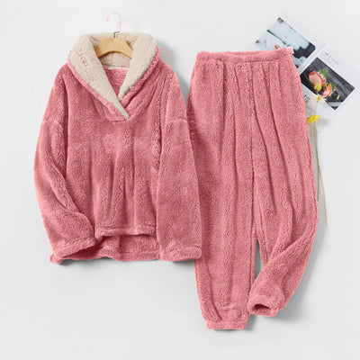 Coral Fleece Adult Blanket Pajamas Women Fall/winter Flannel